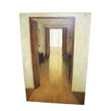  Lot 591 Unframed oil on canvas