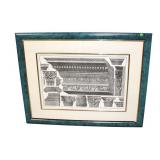  Lot 592 Framed print of architectural corbels