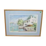  Lot 593 Water color style print of Bermuda
