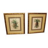  Lot 599 Pair of signed decorator prints of pineapples