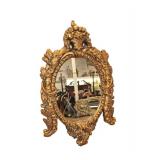  Lot 606 Fancy carved and ornate composition decorator mirror