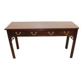  Lot 619 Ethan Allen solid cherry 3 drawer sofa table