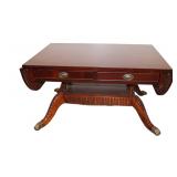  Lot 621 Contemporary mahogany Duncan Phyfe style drop side cocktail table