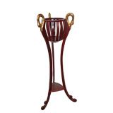  Lot 644 Painted mahogany frame swan carved plant stand