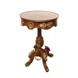  Lot 647 French style burl mahogany/walnut lamp table