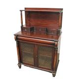  Lot 660 Vintage mahogany fitted hide away leather top desk server