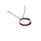  Lot 705 Diamonds and sterling pendant charm necklace approx. 17"