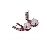  Lot 706 5ct moonstone, rhodolite garnet, white sapphire sterling earrings