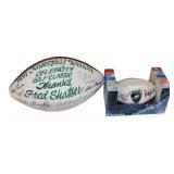  Lot 731 2 vintage autographed Philadelphia Eagles Footballs