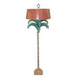  Lot 751 Mid century style palm tree style pole lamp with original shade