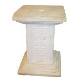  Lot 755 Vintage marble pedestal, has small chip in corner