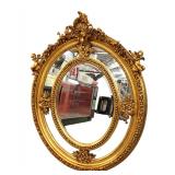  Lot 763 Beautiful gold gild composition bevel glass decorator mirror