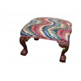  Lot 776 Vintage ball and claw frame footstool