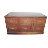  Lot 778 Kittinger solid mahogany 6 drawer filing cabinet with key