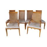  Lot 788 Set of 6 Drexel Heritage cane back dining room chairs