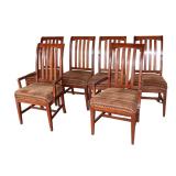  Lot 789 Set of 6 Ethan Allen cherry frame dining room chairs