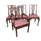  Lot 792 Set of 4 antique solid mahogany chairs