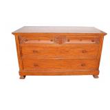 Lot 797 Antique flaming birch 4 drawer chest