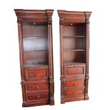  Lot 799 Pair of mahogany lighted bookcase