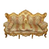  Lot 803 French style heavily carved gild and wooden parlor sofa