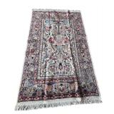  Lot 817 Vintage hand stitched wool rug needs cleaning