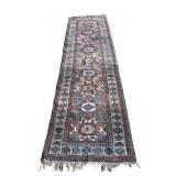  Lot 820 Semi antique hand stitched wool rug needs cleaning