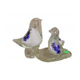  Lot 835 Hand blown art glass birds