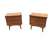  Lot: 102 - PAIR MCM United bedside nightstands
