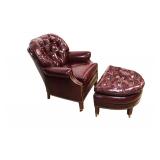  Lot: 108 - Hancock & Moore leather chair and ottoman