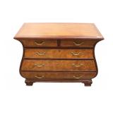  Lot: 111 - Ethan Allen Bombay chest, burl walnut and mahogany banded 