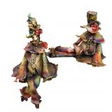  Lot 794 Pair of artist signed paper mache shelf figures, 20