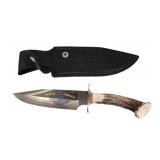  Lot 687A Smith & Wesson Knife USA SW406 Bowie 5th Ace Stag www.SouthJerseyAuction.com