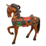 289-1 Hand Carved and Painted Carousel Style Wood Horse SouthJerseyAuction.com