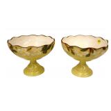 2 vintage Stangl 8.5" elevated bowls www.SouthJerseyAuction.com