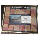 Riverview tickets, framed