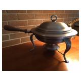 Vintage pewter chafing dish