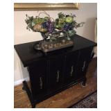 black lacquer side cabinet