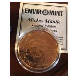 Mickey Mantle bronze coin