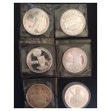 1 Troy ounce silver commemorative coins
