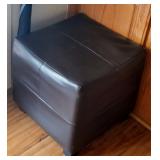 Dark Brown Cube Ottoman