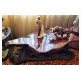 One of a kind Redwood Coffee Table