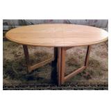 Small Oval Drop Leaf Gate Leg Table open
