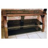 Glass and Wood TV Console