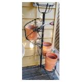 Rare Wrought Iron Spiral staircase style Plant Stand