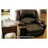 Recliner with Cup Holder and Side Table