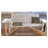White bench glider