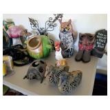 Ceramic and Iron Yard Art 