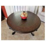 Round Cocktail Table Dark Brown Finish T382-8