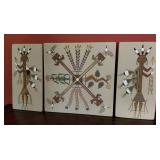 Sand Paintings 2 hunchback and a Seed Blessing by Corina Boyd 