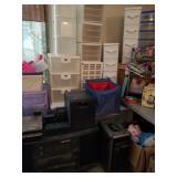 Plastic Storage and Sony Surround Sound. 